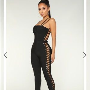 Bandage Jumpsuit - Black